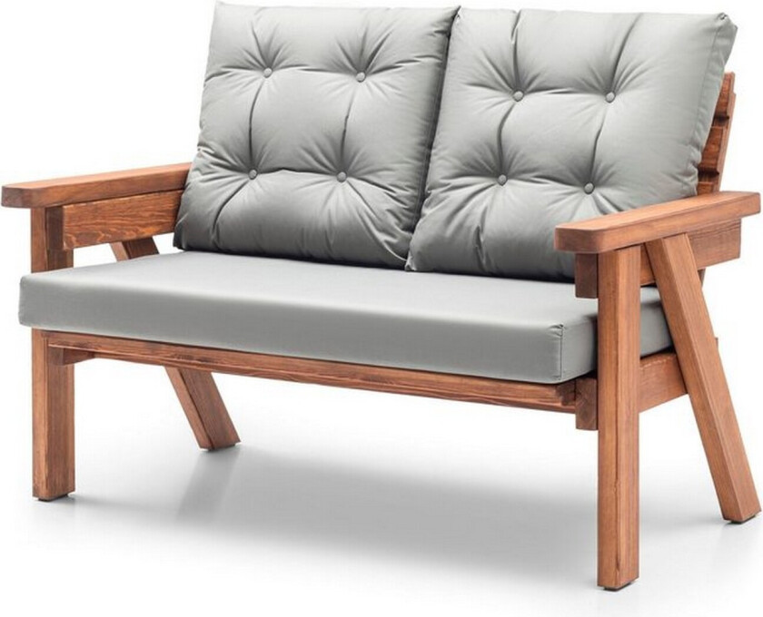 Zaron hagesofa 2-seter - Brun