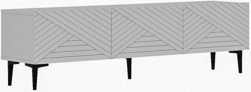 Botswana TV-benk 160 cm - Hvit