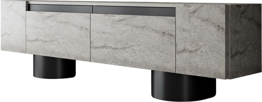 Bohemsk TV-benk 180 cm - Natur/Svart