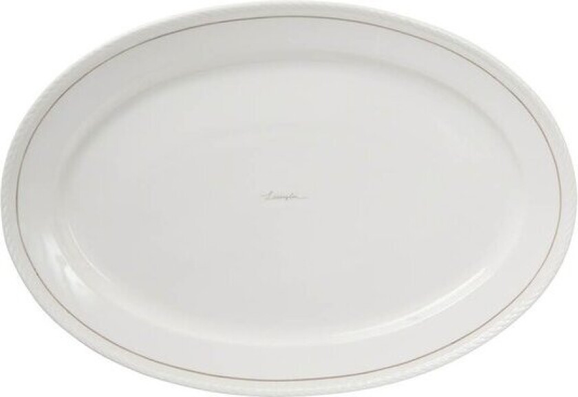 Icons ovalt fat 29x42 cm hvit/beige
