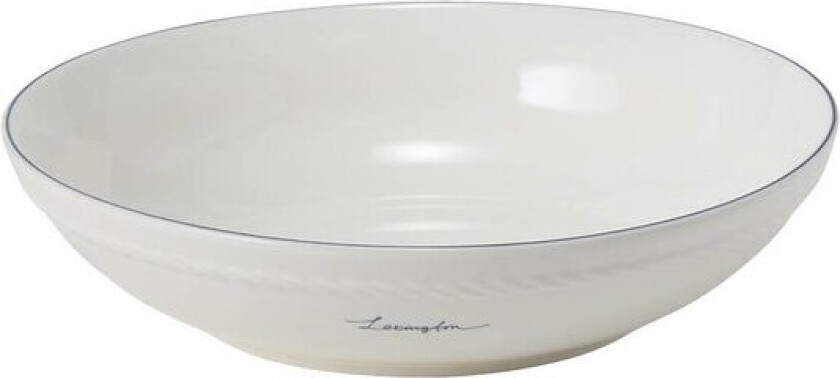 Icons skål medium 22x5 cm hvit/blå