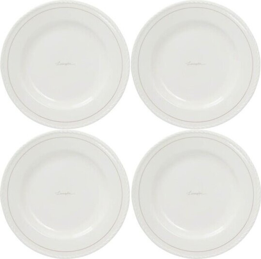 Icons desserttallerken 22 cm 4 stk hvit/beige