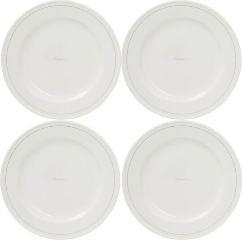 Icons tallerken 28 cm 4 stk hvit/beige