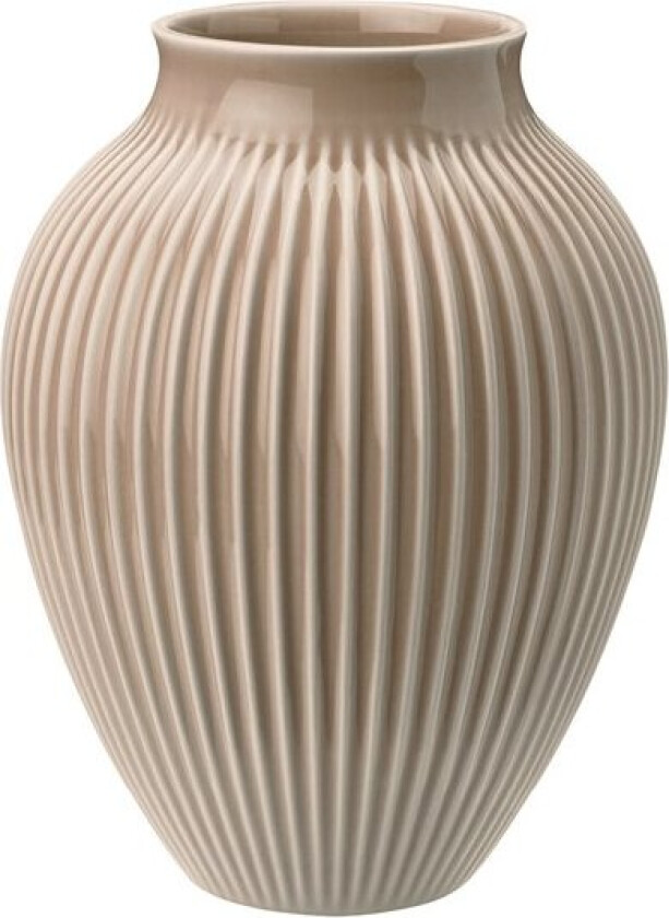 Ripple vase 20 cm matt dusty rose