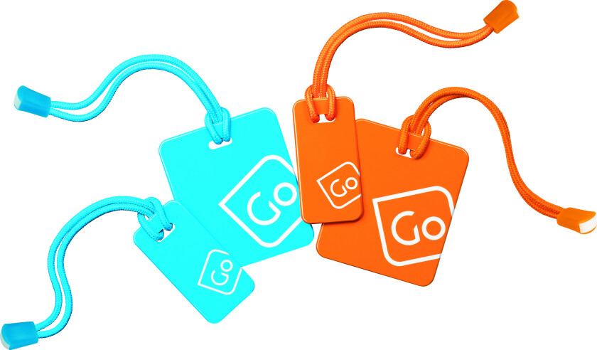 Luggage Tags Family Pack Blue/Orange