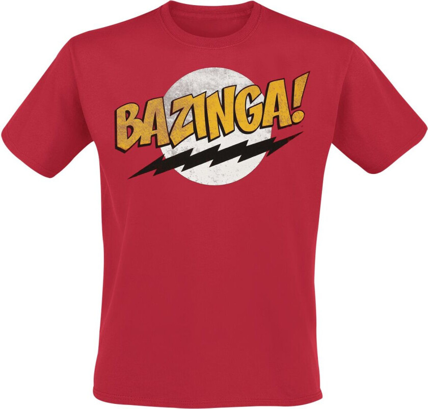 T-skjorte - Bazinga - S til 3XL - Herrer - rød