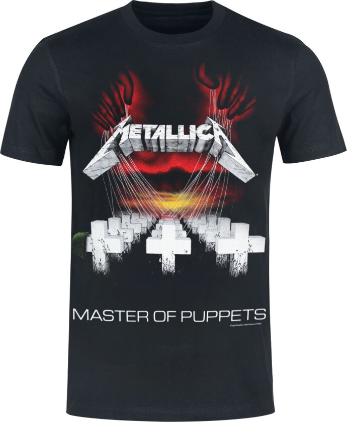 Metallica T-skjorte - Master Of Puppets Heavyweight - S til XXL - Herrer - svart