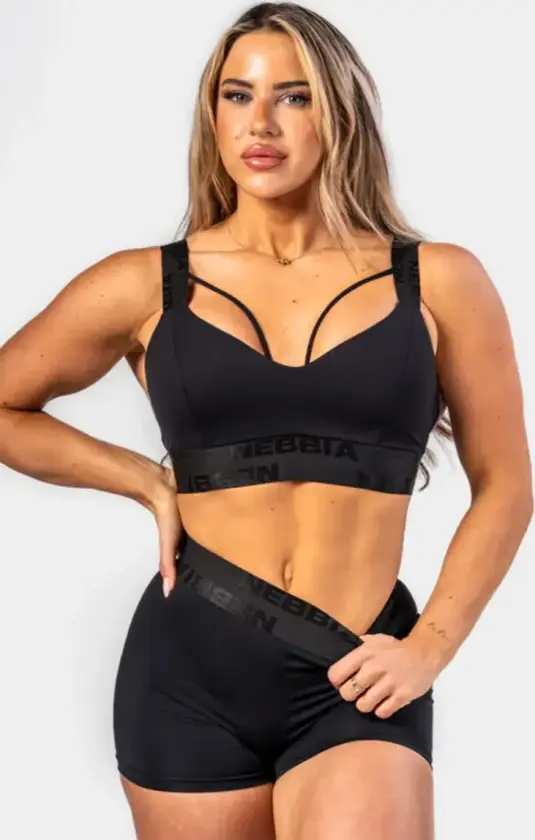 Nebbia Women's Padded Sports Bra Intense Iconic Black - XS