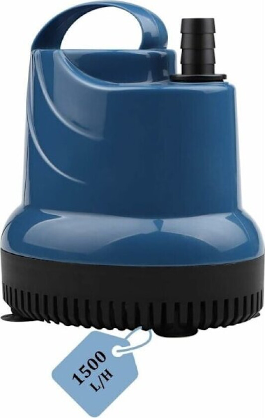 Mini Vannpumpe Senkbar Pumpe 1500L/T 20W 230V Kjeller Vakuumpumpe 1.6M Løftehøyde 1.8M Kabel for Hage, Akvarium, Dam, Fontene..