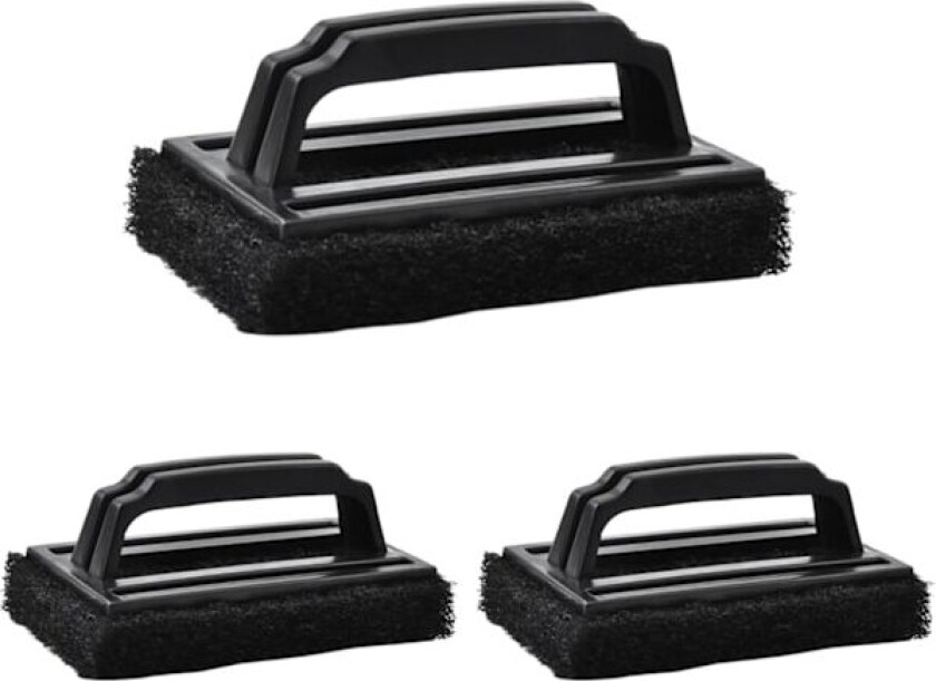 Pieces Grillbørste, Dyp Rengjøring av Grill, Grillrensebørste, Grillrensesett for Rengjøring av Gassgriller, Kullgriller, Elektriske Griller (Svart)