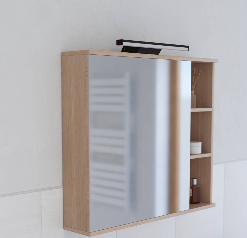 Smart LED-speillampe Regello-Z, svart