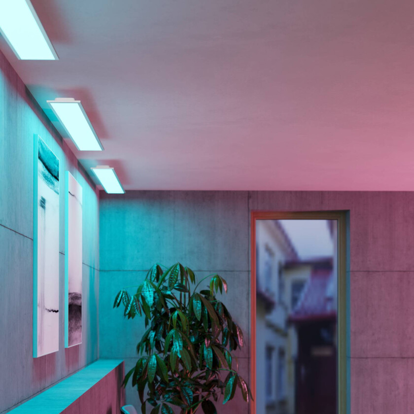 Smart LED-taklampe Moradillo-Z, hvit, 14 cm