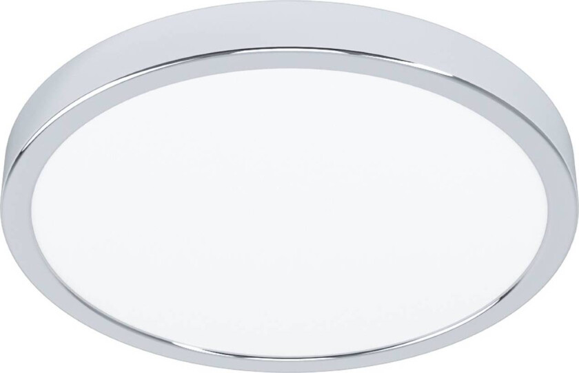 Smart-LED-utenpåliggende lampe Fueva 6-Z, krom, Ø27cm
