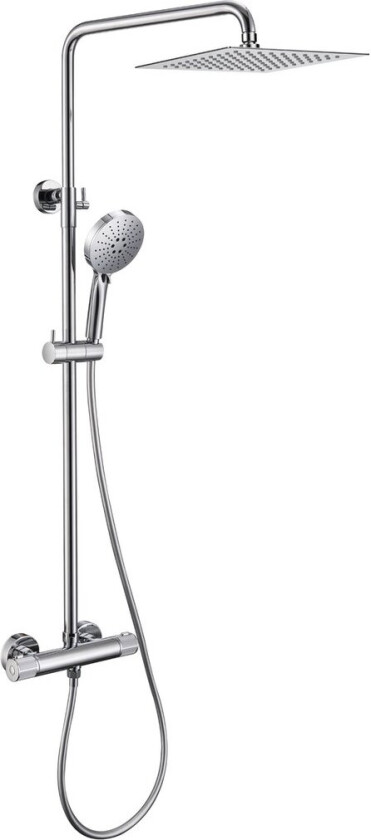 Bilde av CELESTE STOKE SQUARE DUSJSETT KROM M/DUSJTERMOSTAT