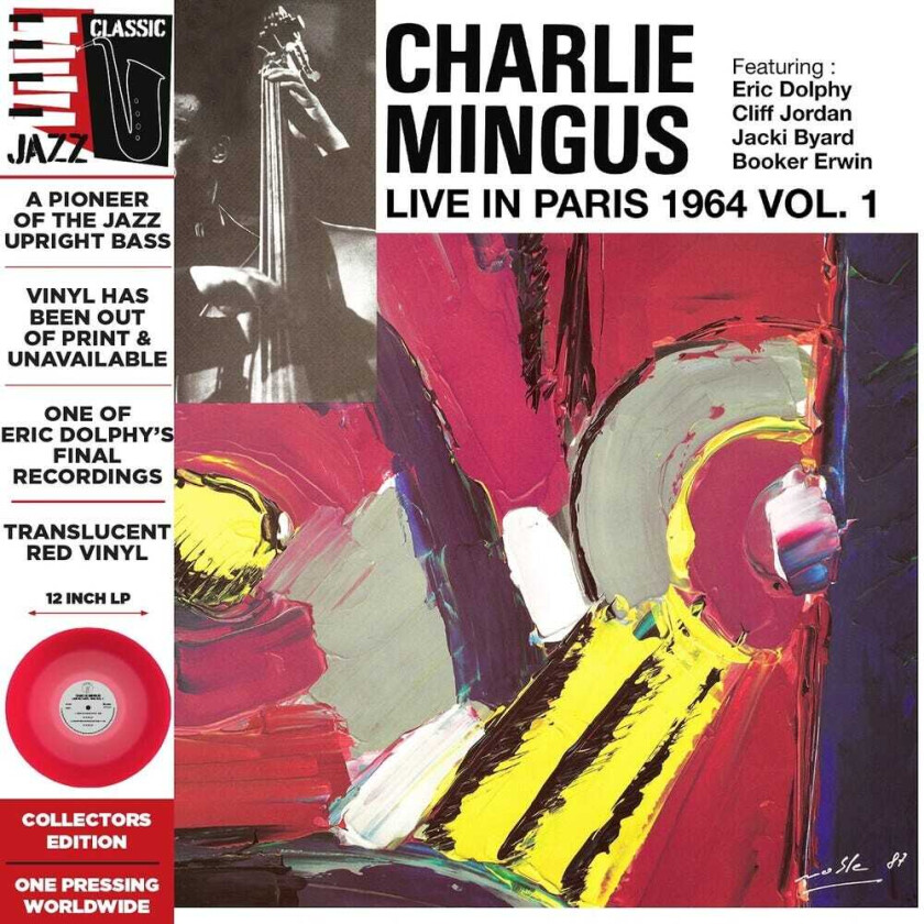 Charlie Mingus Live In Paris 1964 Vol. 1 Translucent Red LP/Vinyl