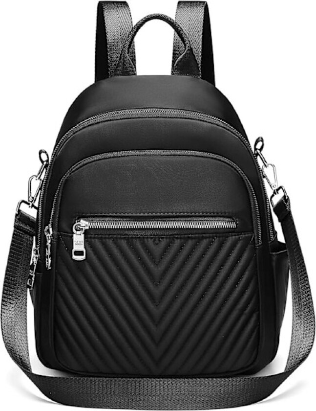Ryggsekk for damer, elegant skuldertaske 2 i 1 nylon vanntett
