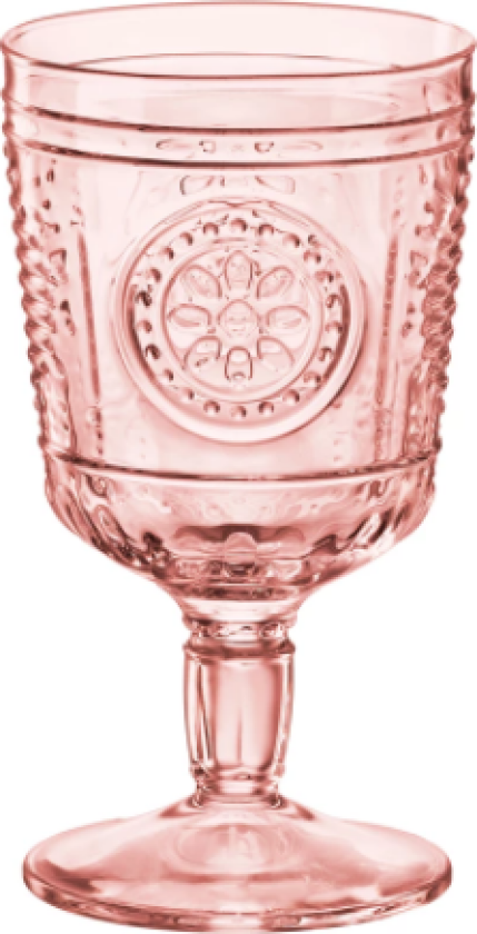 Bormioli Romantic Vinglass, Lyserød, 32 Cl