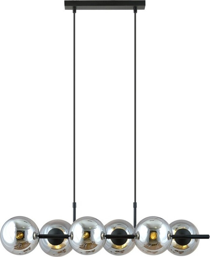 Rory 6 Grafitt pendellampe - Ø14 cm, E14, 230V, uten lyskilde