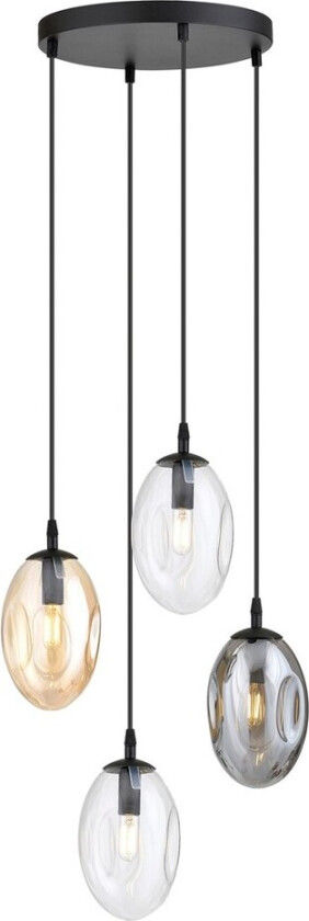 Astral 4 Sort Premium Mix pendellampe - Ø12 cm, E14, 230V, uten lyskilde