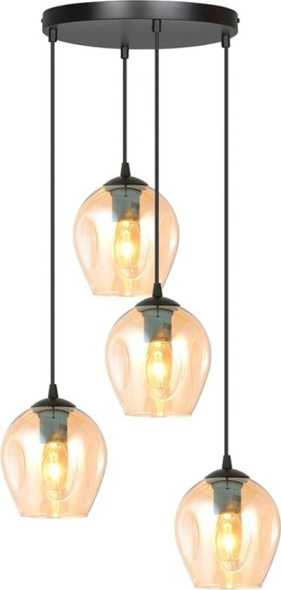 Istar 4 Sort Premium Rav pendellampe - Ø14 cm, E27, 230V, uten lyskilde.