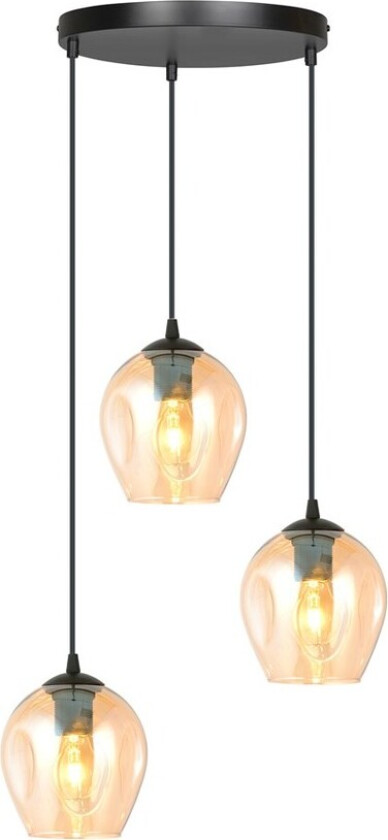 Istar 3 Sort Premium Rav pendellampe - Ø14 cm, E27, 230V, uten lyskilde