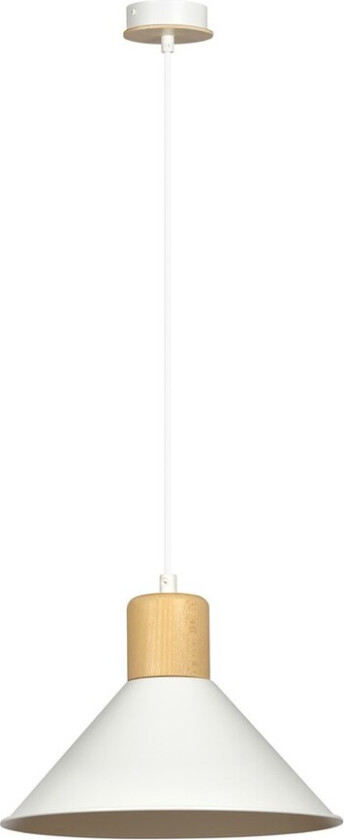 Rowen 1 Hvit pendellampe - E27, 230V, uten lyskilde