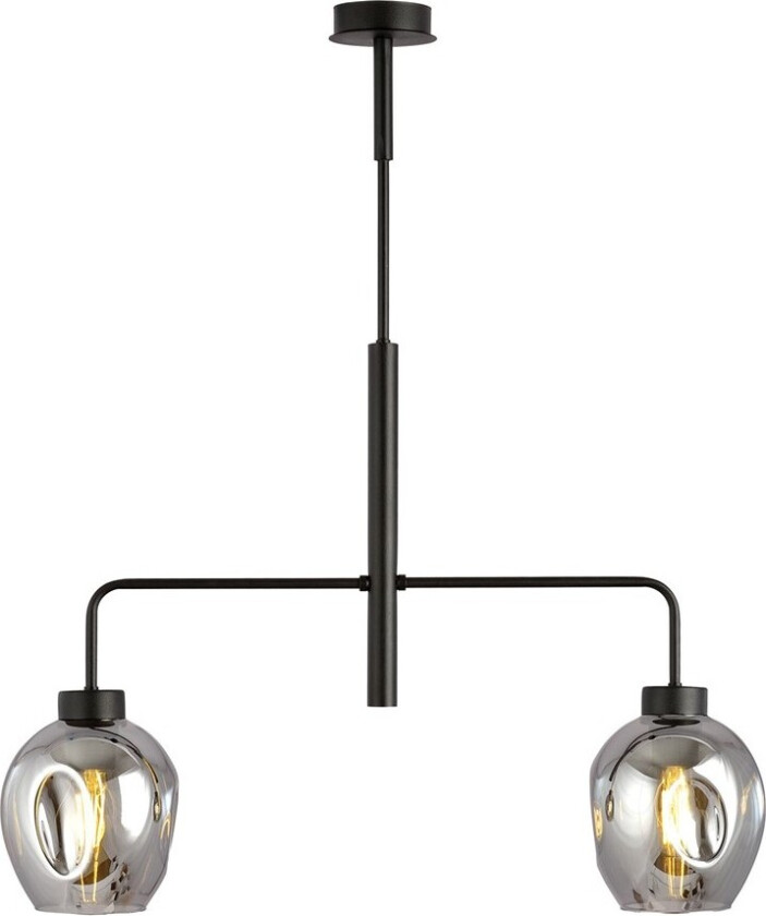 Lukka 2 Sort/Grafitt pendellampe - Ø14 cm, E27, 230V, uten lyskilde