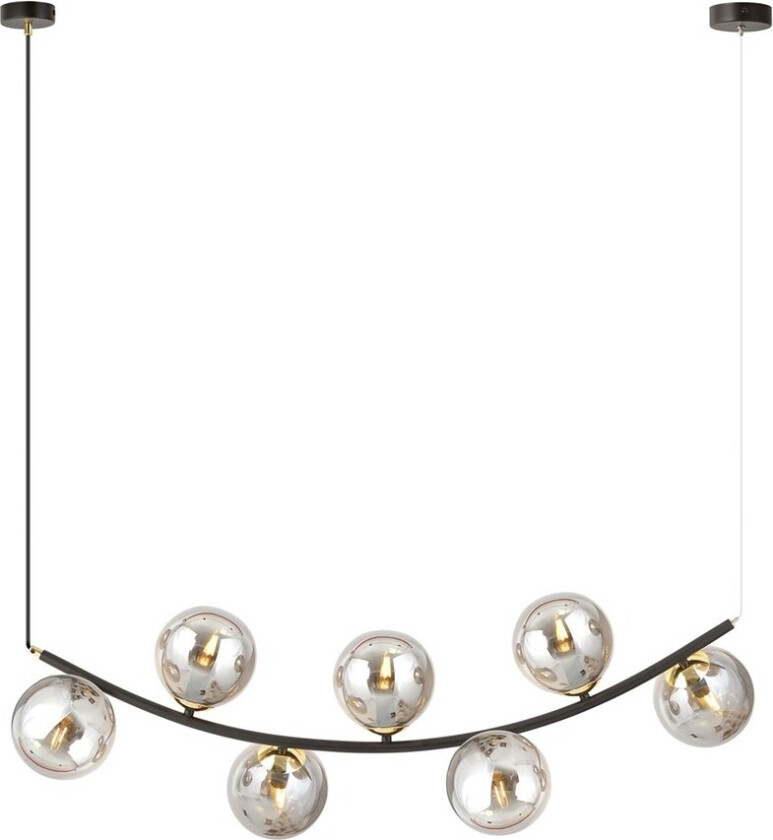 Ritz 7 Sort/Grafitt pendellampe - Ø14 cm, E14, 230V, uten lyskilde