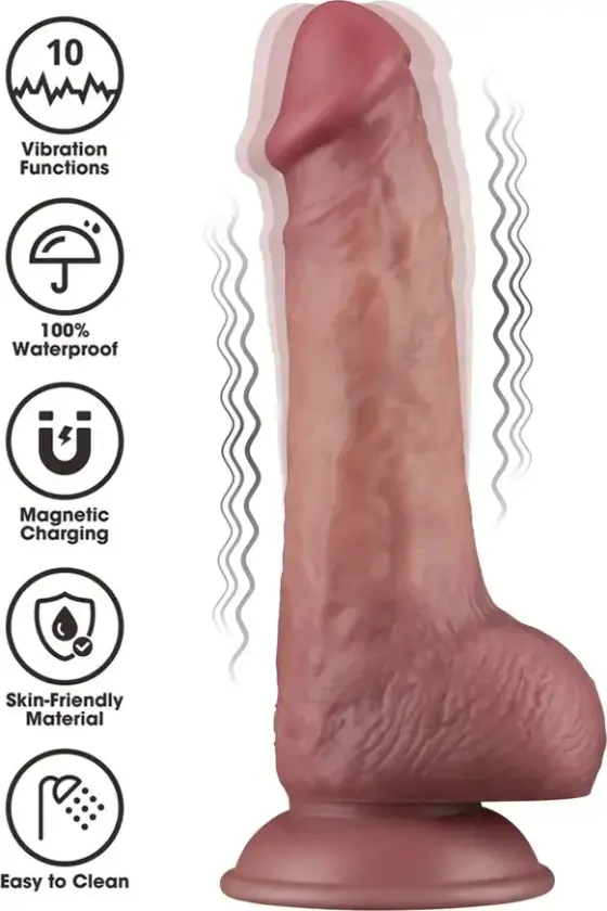 Vibrating Dual Density Power Cock 21,6 cm