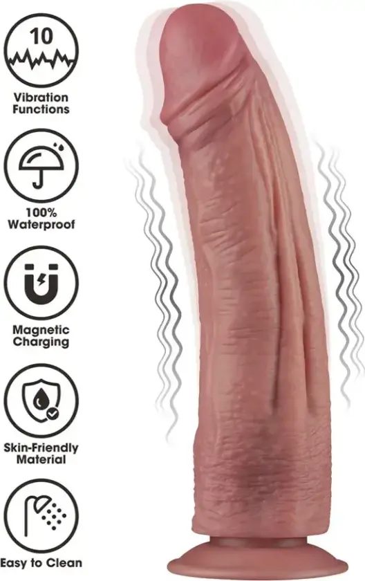 Vibrating Dual Density Power Cock 26,8 cm