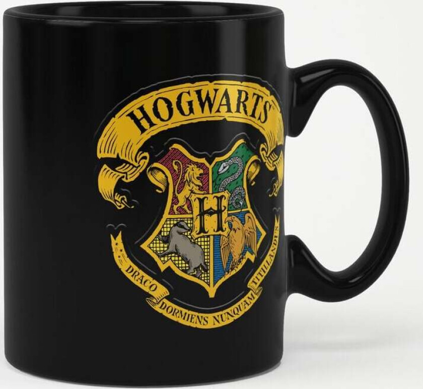 Kopp - Hogwarts våpenskjold - Unisex - svart