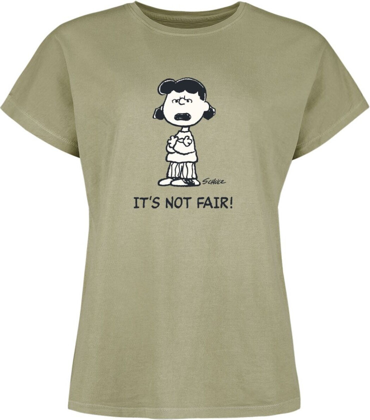 T-skjorte - Lucy van Pelt - It´s Not Fair! - L til XL - Damer - grønn