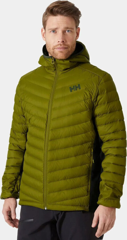 Herre Verglas Hette Dun Hybrid Isolert Jakke Grønn XL GråXL