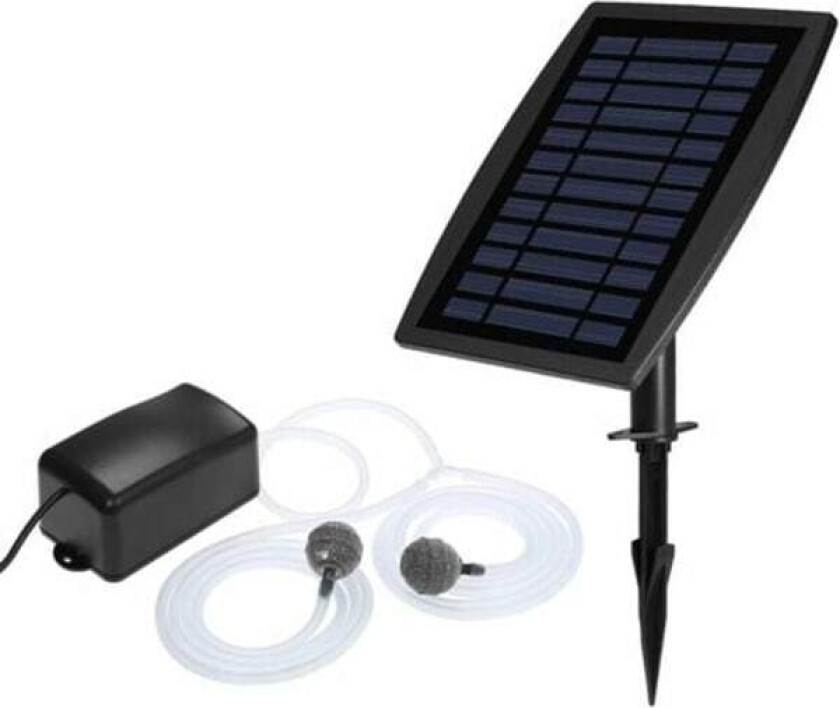 #QD# Solar vannpumpe oksygenlufter fontene, sol damlufter, fisketank Solar oksygenpumpe, akvarium oksygenlufter dam Pipe Air Bubble Stone