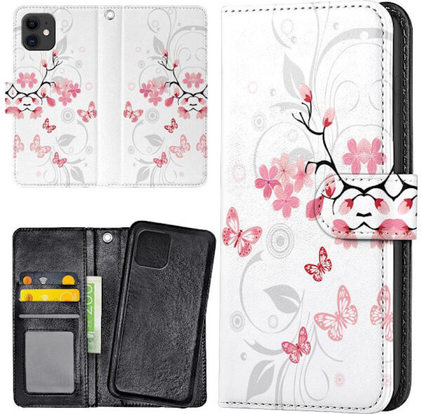 iPhone 12/12 Pro - Lommebok Deksel Naturlig Mønster