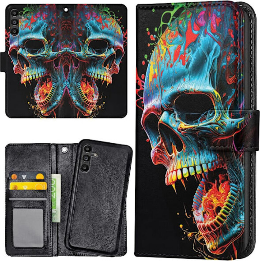 Samsung Galaxy A55 5G - Lommebok Deksel Skull