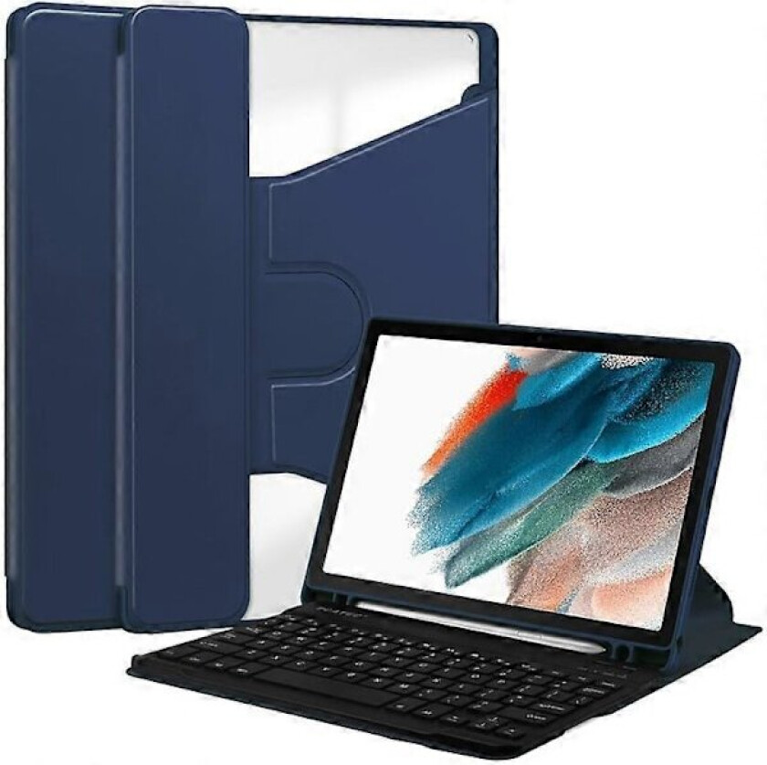 Kompatibel for Samsung Galaxy Tab A8 10.5 (2021) / (2022) Deksel Roterende Stativ Tablet Cover med Bluetooth-tastatur