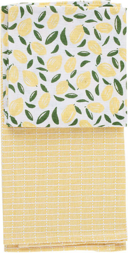 Collection Kjøkkenhåndkle 50x70cm Capri Gul Sitron 2pk