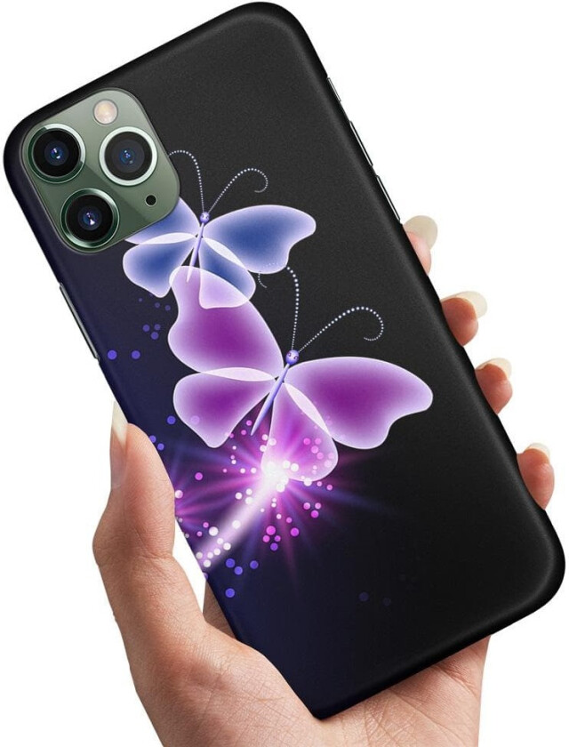 iPhone 12/12 Pro - Deksel/Mobildeksel Lilla Sommerfugler