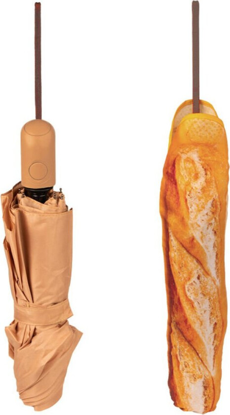 Baguette Umbrella - Tan - 5.75 cm x 30.5 cm closed, 34 x 18.5 x 17 cm opened
