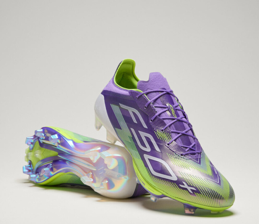 F50 + FG Radiant Blaze - Lilla/Fottøy Hvit/Sitron - Gress (FG), størrelse 47⅓