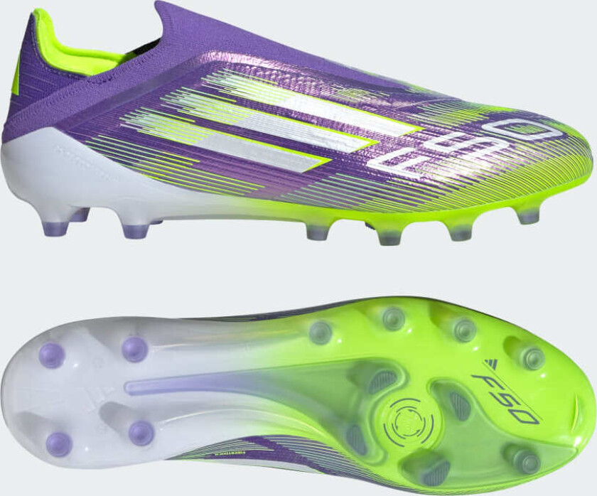 F50 Elite Laceless AG Radiant Blaze - Lilla/Fottøy Hvit/Sitron - Kunstgress (AG), størrelse 46⅔