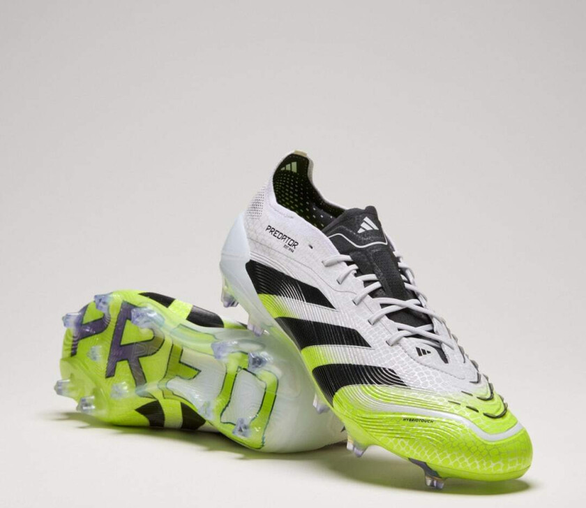 Predator Elite FG Radiant Blaze - Fottøy Hvit/Svart/Sitron - Gress (FG), størrelse 42