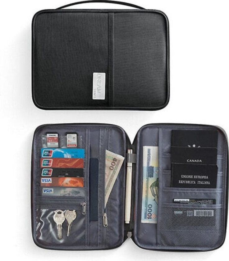 Familiereisepasslommebok Veskeholder Dokumentkortveske Etui (trompet)