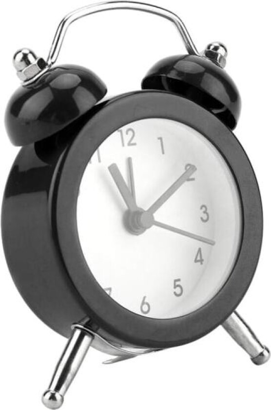 Metallisk dobbelklokke vekkerklokke retro alarm høy lyd stille klassisk