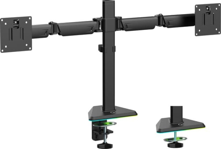 Essentials RGB Dual Articulating skjermarm (sort)