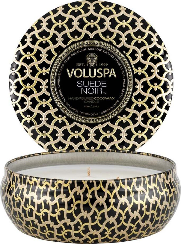 Bilde av Maison Noir 3-wick Tin duflys 40 timer Suede Noir