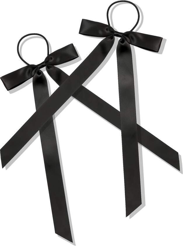 Petite Bow Hair Ties Black