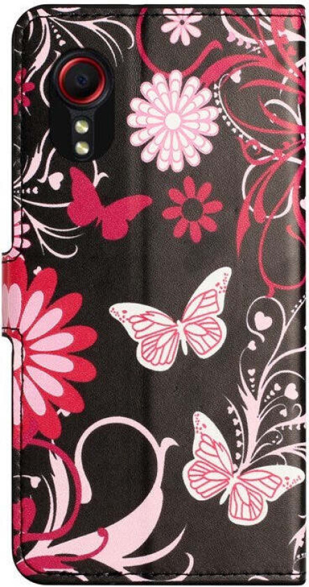 Samsung Galaxy Xcover 7 Flipdeksel med Lommebok & Stativ Funksjon - Sommerfugler