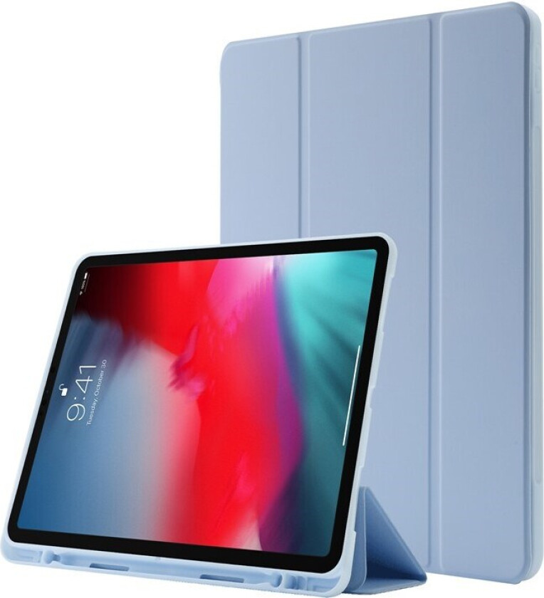 iPad Pro 11" (2022 / 2021 / 2020 / 2018) Tri-Fold Kunstskinn Flip Deksel – Lys Blå